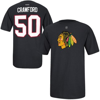 Chicago Blackhawks Tričko Corey Crawford #50 černé