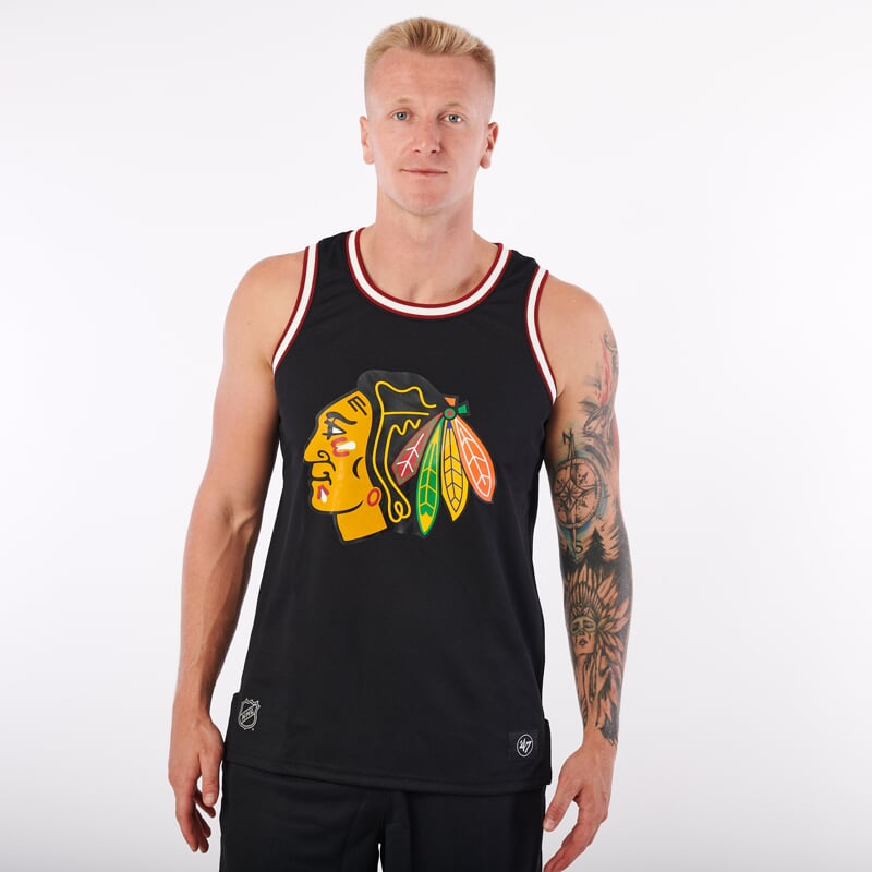 Chicago Blackhawks pánské tílko ’47 Grafton Tank black - Chicago Blackhawks trička, polo trička, košile
