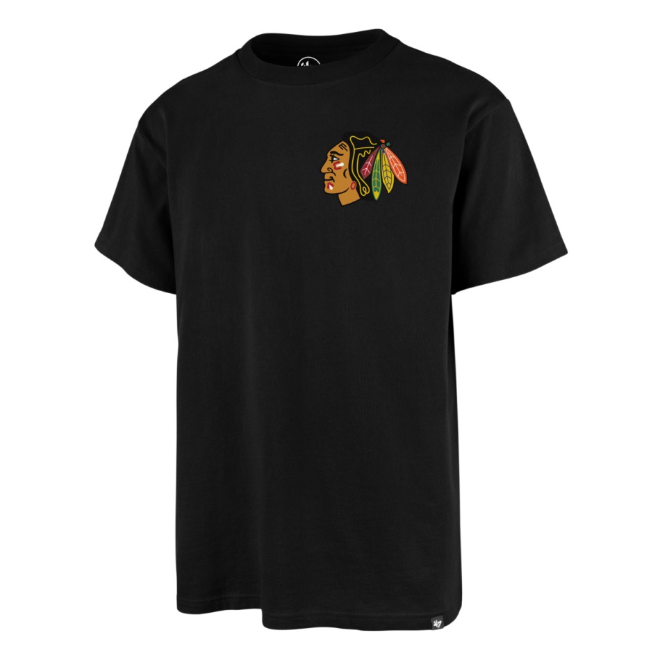 Chicago Blackhawks pánské tričko Backer ´47 Echo Tee black - Chicago Blackhawks trička, polo trička, košile