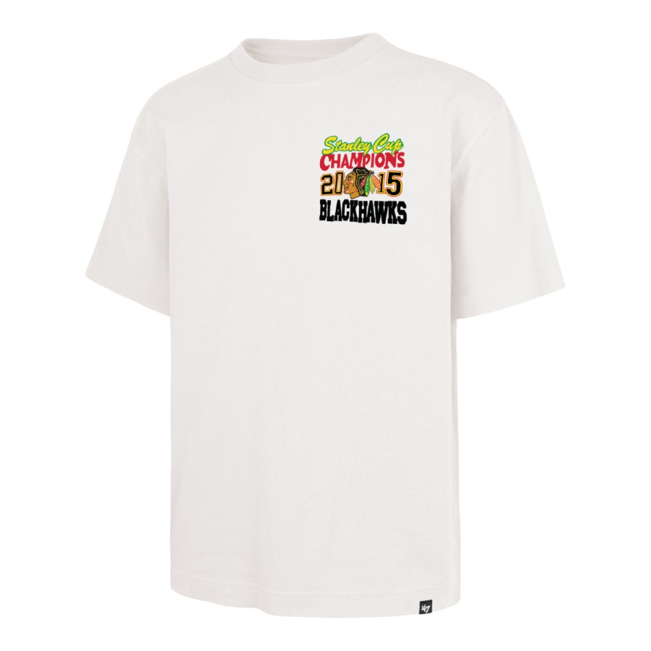 Chicago Blackhawks pánské tričko Starside 47 Foundation Tee white - Chicago Blackhawks trička, polo trička, košile