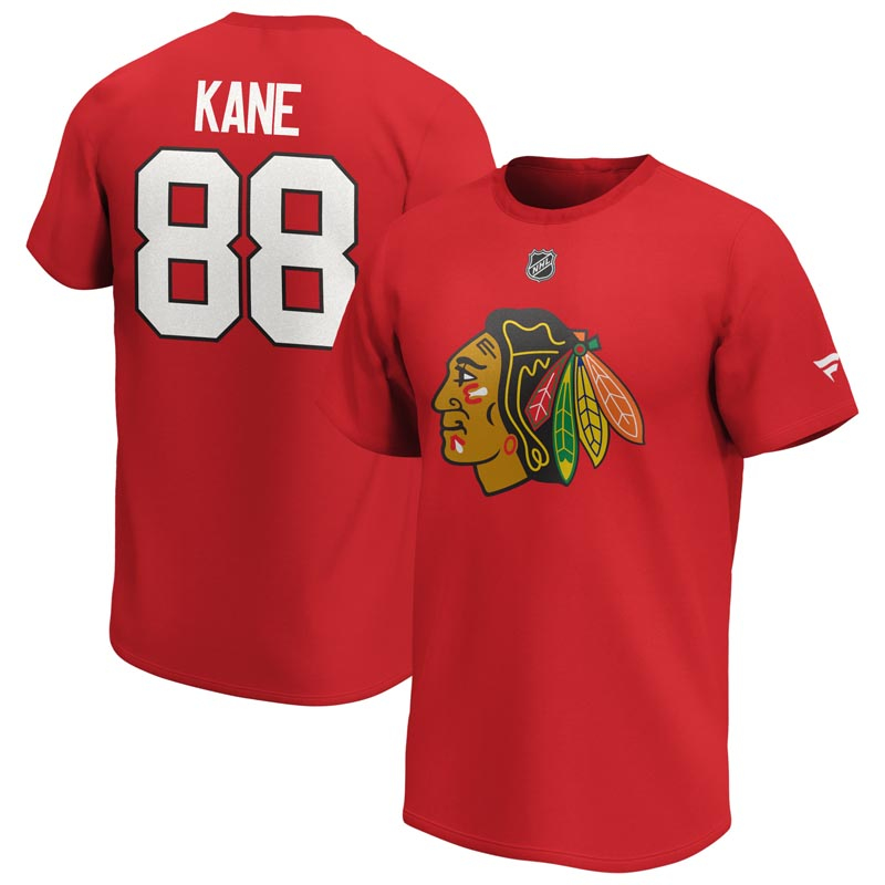 Chicago Blackhawks pánské tričko Patrick Kane Iconic Name & Number Graphic