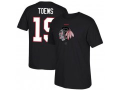 Tričko Jonathan Toews 19 Reebok Center Ice TNT Reflect Logo Blackhawks
