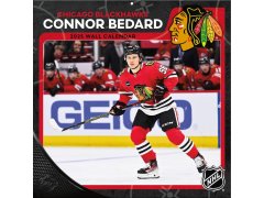 Chicago Blackhawks kalendář Connor Bedard 2025 Wall Calendar