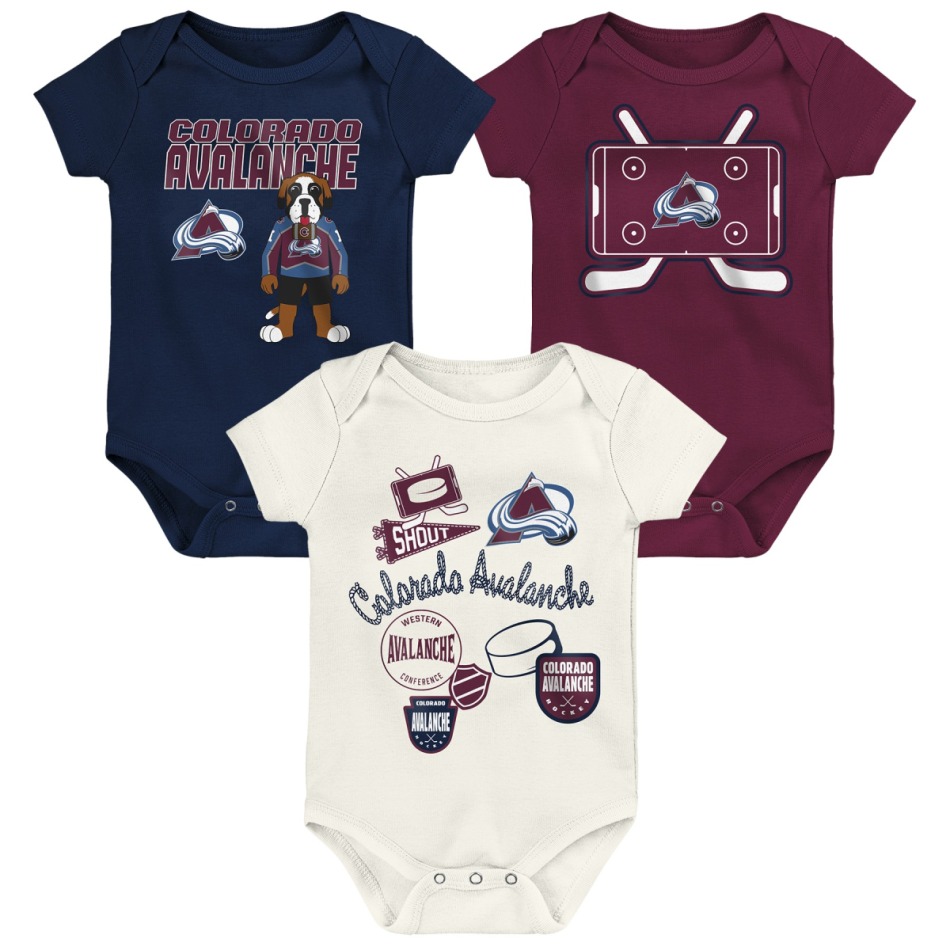 Colorado Avalanche dětské body Littlest Player 3Pk Creeper Se