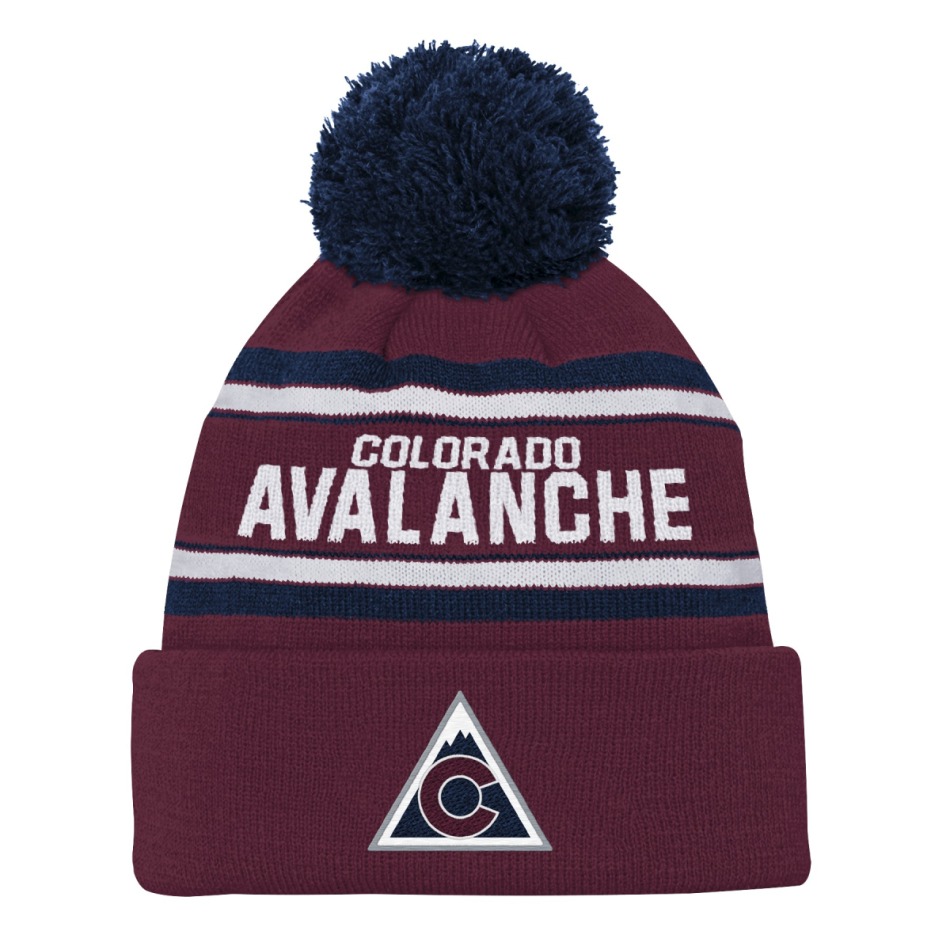 Colorado Avalanche dětská zimní čepice NHL 3rd Jersey Jacquard Cuff Pom