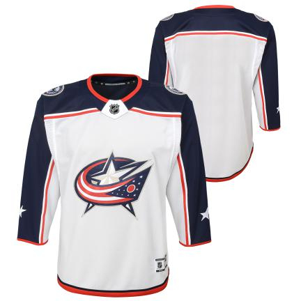 Columbus Blue Jackets dětský hokejový dres Premier White Away - Columbus Blue Jackets dětské oblečení