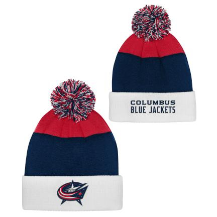 Columbus Blue Jackets dětská zimní čepice Essentials Cuffed Knit W Pom - Columbus Blue Jackets dětské oblečení