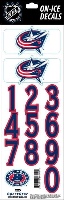 Columbus Blue Jackets samolepky na helmu Decals - Columbus Blue Jackets ostatní suvenýry