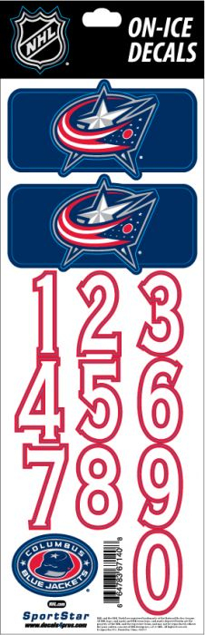 Columbus Blue Jackets samolepky na helmu Decals Navy - Columbus Blue Jackets ostatní suvenýry