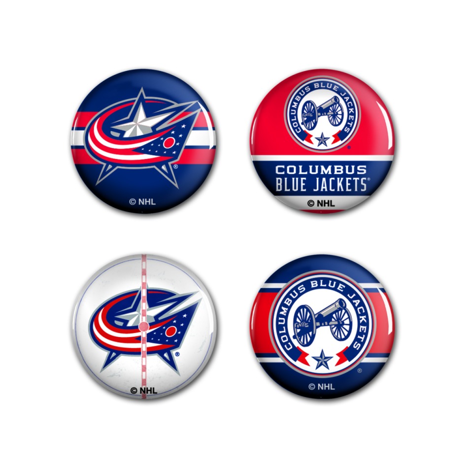 Columbus Blue Jackets placka Button 4 Pack - Columbus Blue Jackets ostatní suvenýry