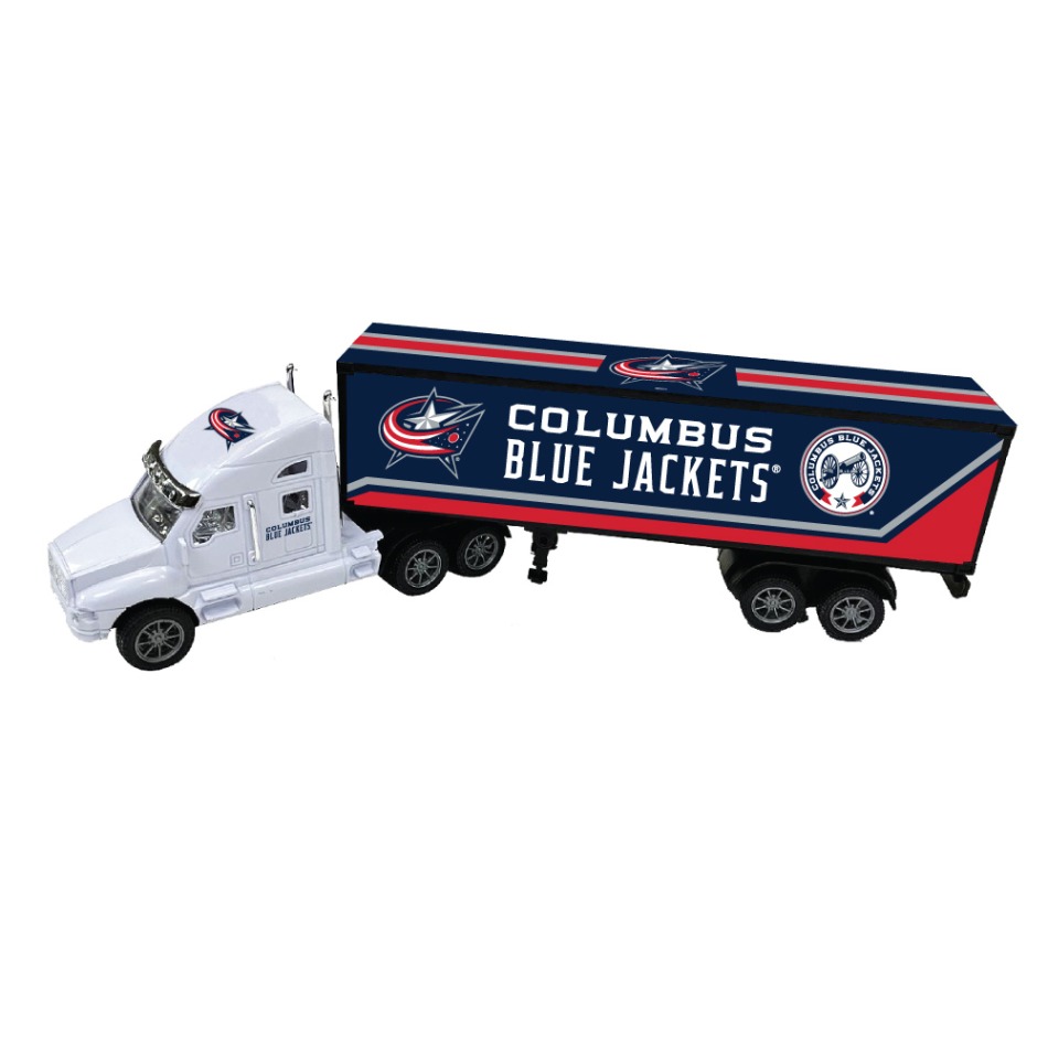 Columbus Blue Jackets kamion 18-Wheeler Big Rig Truck White - Columbus Blue Jackets ostatní suvenýry
