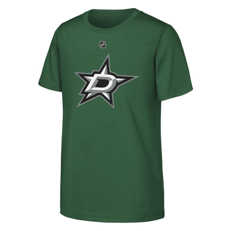 Dětské tričko Mikko Rantanen #96 Dallas Stars NHL Flat Name & Number Short Sleeve Cotton - Dallas Stars dětské oblečení