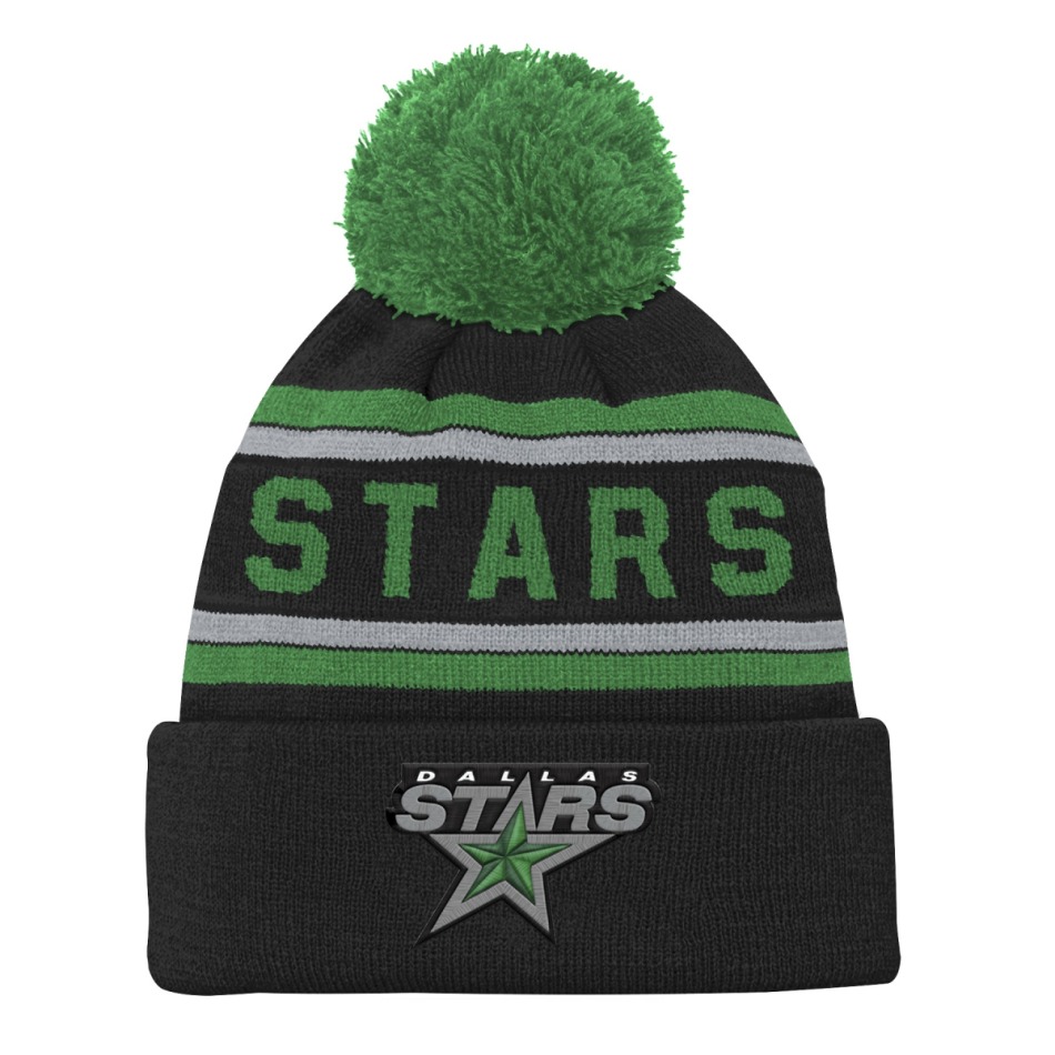 Dallas Stars dětská zimní čepice NHL 3Rd Jersey Jacquard Cuff Pom - Dallas Stars dětské oblečení