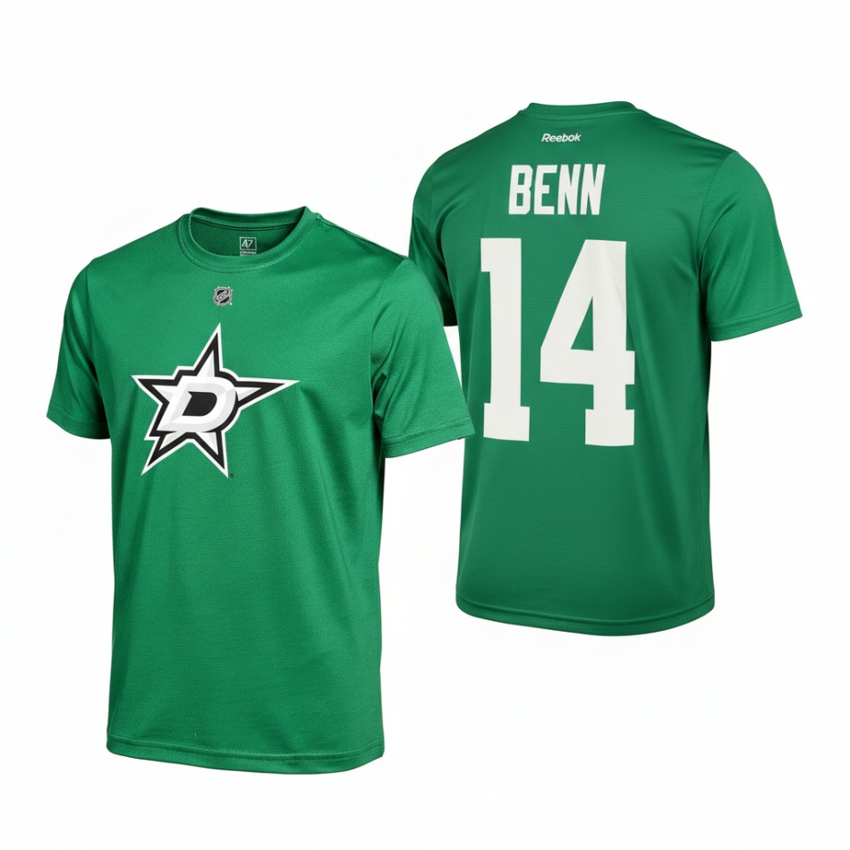 Dallas Stars pánské tričko Jamie Benn green - Dallas Stars trička, polo trička, košile