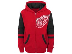 Detroit Red Wings dětská mikina s kapucí faceoff colorblocked fleece full-zip