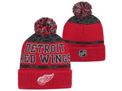 Detroit Red Wings dětská zimní čepice Puck Pattern Cuffed Pom