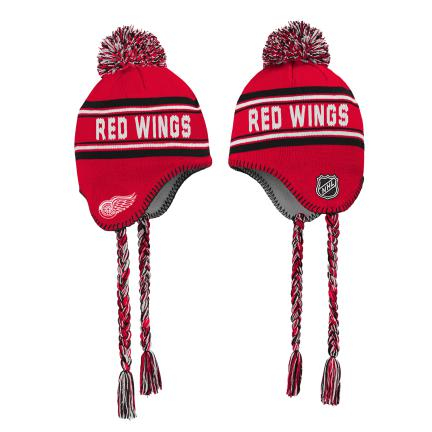 Detroit Red Wings dětská zimní čepice Jacquard Tassel Knit With Pom - Detroit Red Wings dětské oblečení