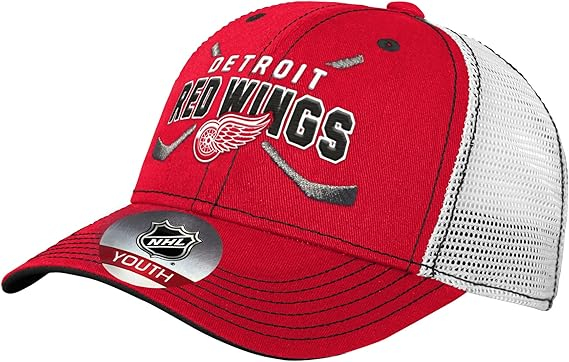 Detroit Red Wings čepice baseballová kšiltovka Lockup Meshback Adjustable - Detroit Red Wings dětské oblečení