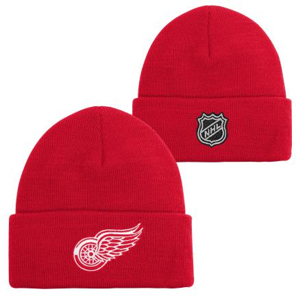 Detroit Red Wings dětská zimní čepice Cuffed Knit red - Detroit Red Wings dětské oblečení