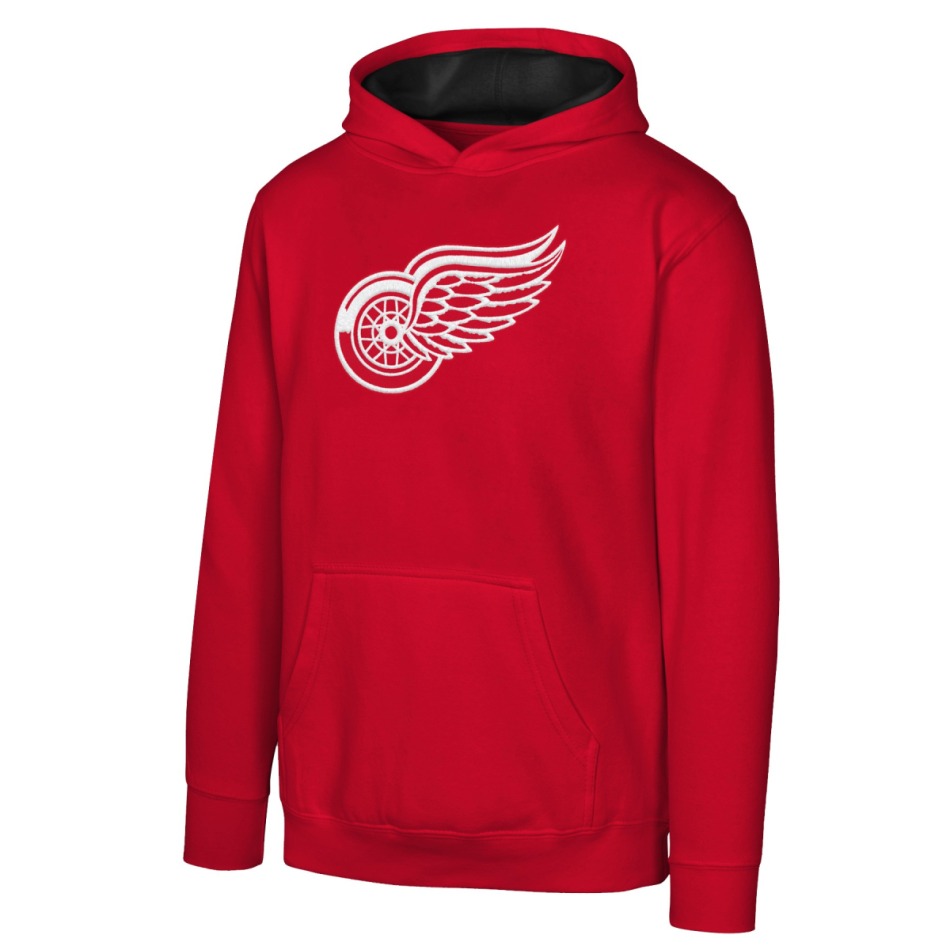 Detroit Red Wings dětská mikina s&nbsp;kapucí NHL Prime Po Flc Hood -Home - Detroit Red Wings dětské oblečení