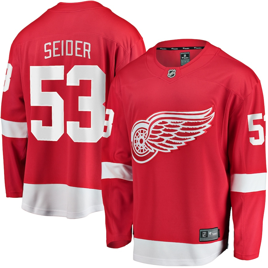 Detroit Red Wings hokejový dres #53 Moritz Seider Breakaway Alternate Jersey Distribuce: USA - Detroit Red Wings dresy