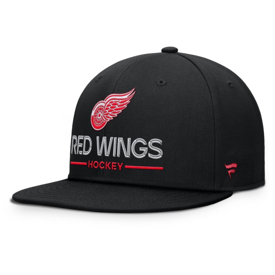 Detroit Red Wings čepice flat kšiltovka Authentic Pro A/Cap Flat Brim Square Visor Structured Adjustable - Detroit Red Wings kšiltovky, čepice, rukavice