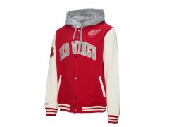 Detroit Red Wings pánská mikina s kapucí Courtside Fleece Button Front Vintage Logo