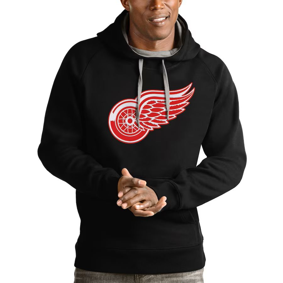 Detroit Red Wings pánská mikina s&nbsp;kapucí Logo Victory Black - Detroit Red Wings mikiny, bundy, kalhoty