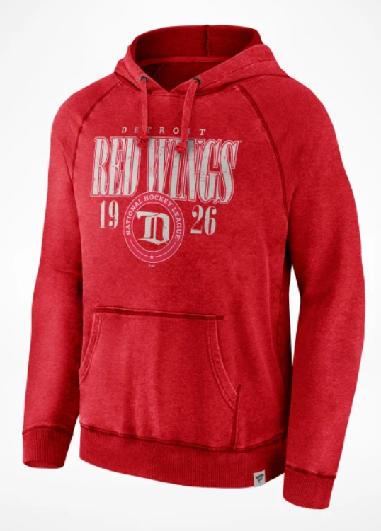 Detroit Red Wings pánská mikina s&nbsp;kapucí A/LS Hoodie red - Detroit Red Wings mikiny, bundy, kalhoty