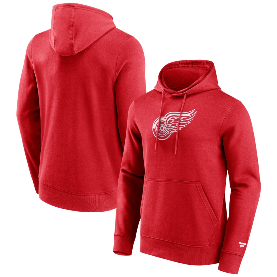 Detroit Red Wings pánská mikina s&nbsp;kapucí Primary Logo Graphic Hoodie Athletic Red - Detroit Red Wings mikiny, bundy, kalhoty