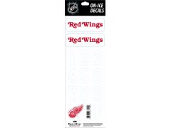 Detroit Red Wings samolepky na helmu Decals White