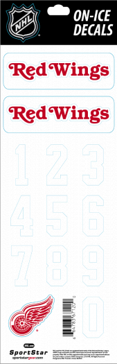 Detroit Red Wings samolepky na helmu Decals White - Detroit Red Wings ostatní suvenýry