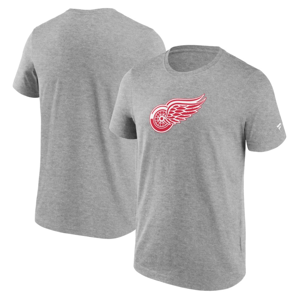 Detroit Red Wings pánské tričko Logo Graphic Sport Gray Heather - Detroit Red Wings trička, polo trička, košile