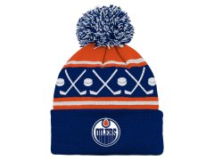 Edmonton Oilers dětská zimní čepice Face-Off Cuff Pom