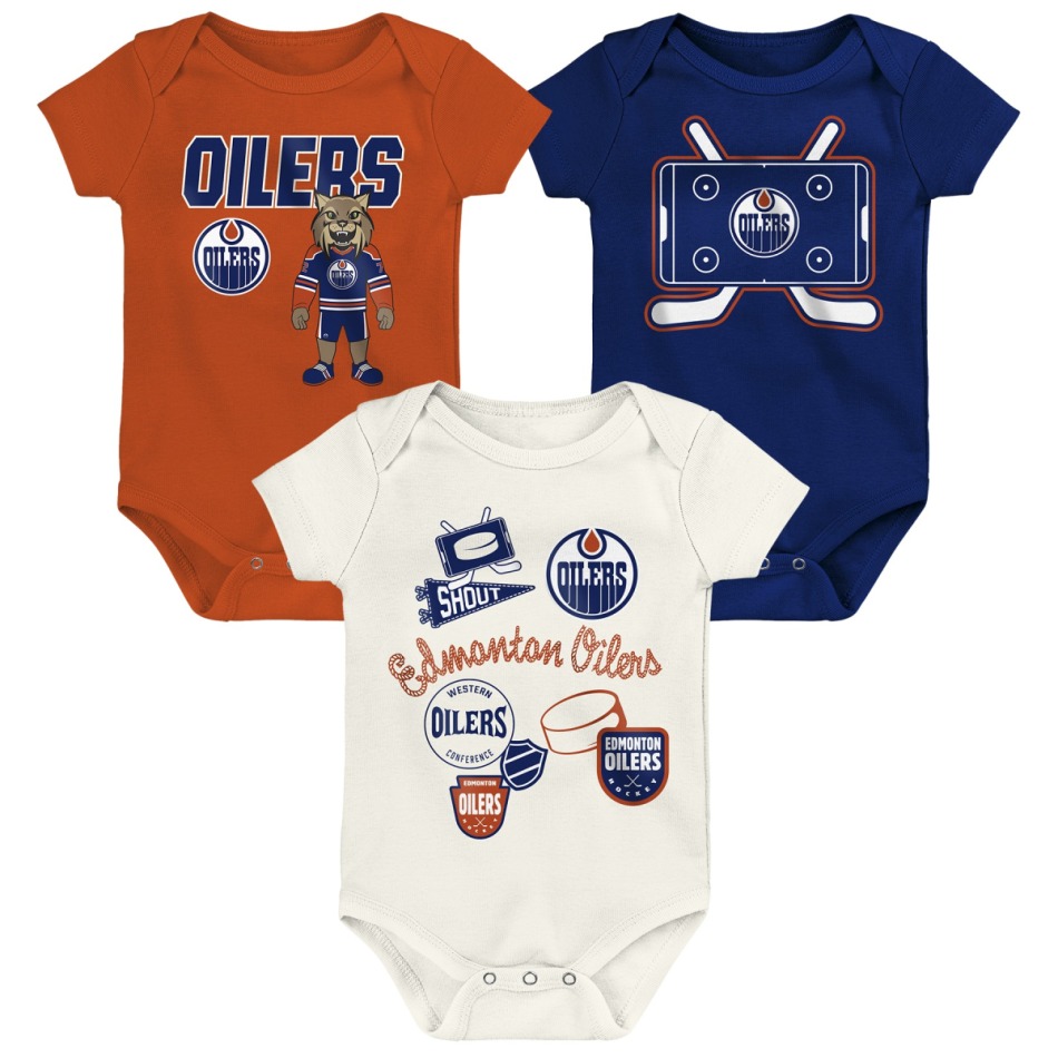 Edmonton Oilers dětské body Littlest Player 3Pk Creeper Se