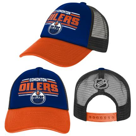 Edmonton Oilers dětská čepice flat kšiltovka Essentials Snapback Trucker - Edmonton Oilers dětské oblečení