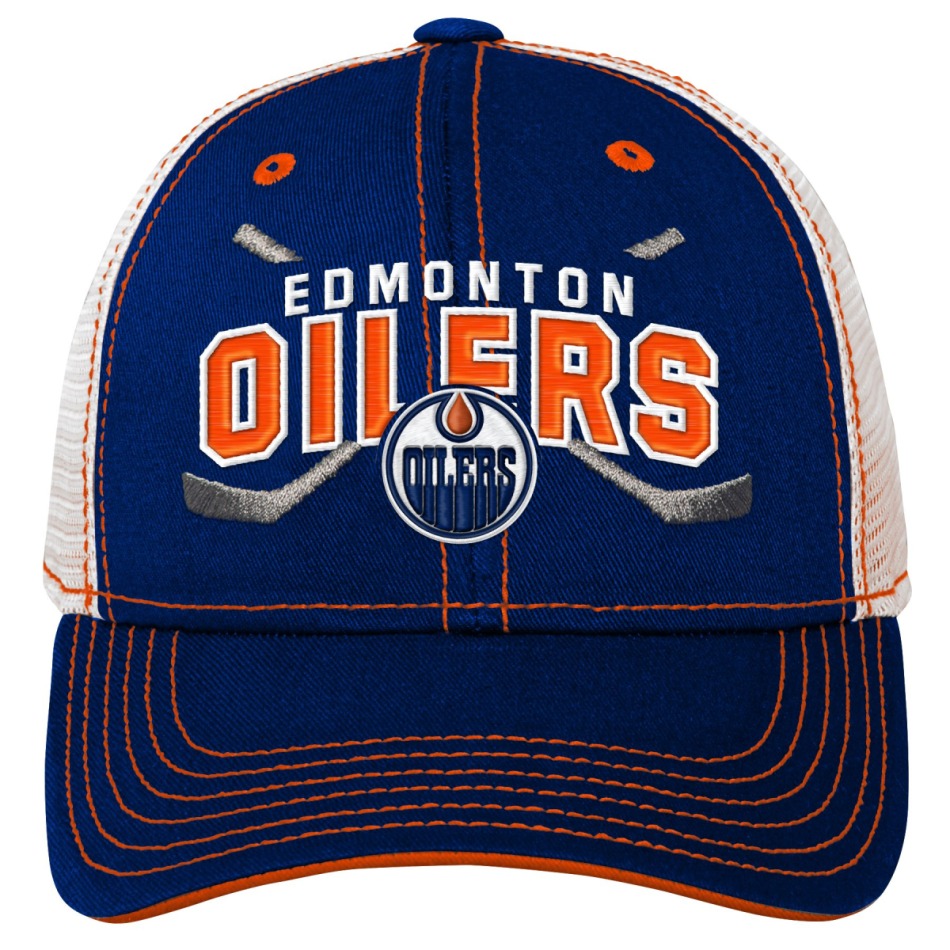 Edmonton Oilers dětská čepice baseballová kšiltovka Lockup Meshback Adjustable
