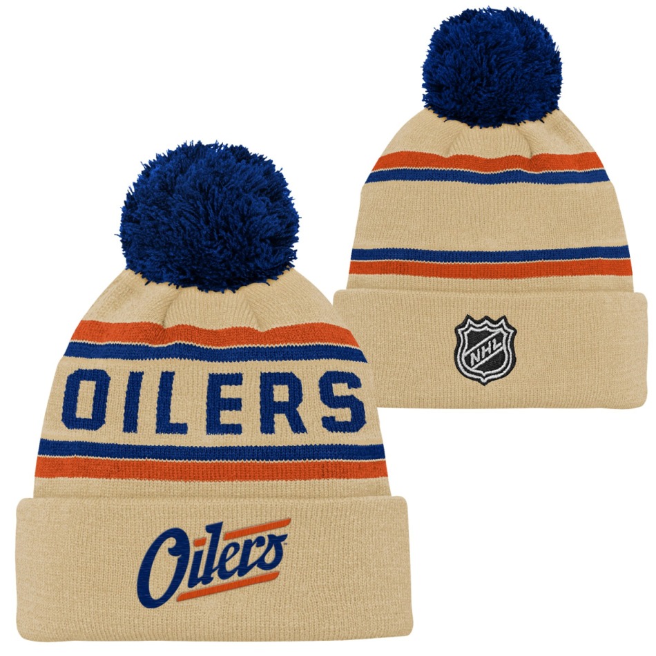 Edmonton Oilers dětská zimní čepice NHL 3Rd Jersey Jacquard Cuff Pom - Edmonton Oilers dětské oblečení