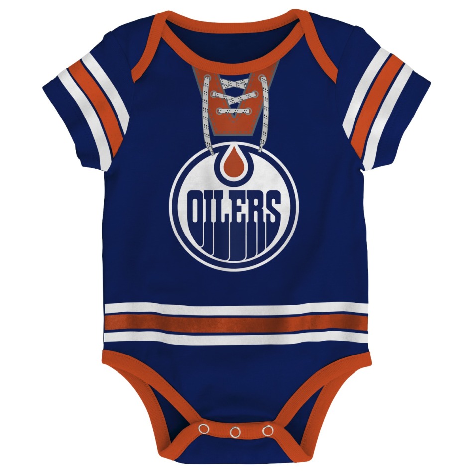 Dětské body Connor McDavid #97 Edmonton Oilers NHL Hockey Pro Creeper – Name & Number