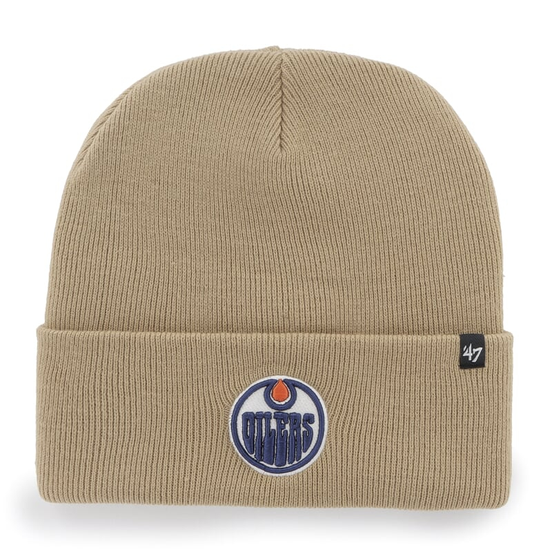 Edmonton Oilers zimní čepice Haymaker 47 Cuff Knit beige - Edmonton Oilers kšiltovky, čepice, rukavice