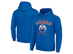 Edmonton Oilers pánská mikina s kapucí Logo Pullover Royal