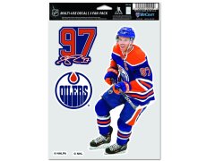 Edmonton Oilers samolepky Connor McDavid Multi Use 3 Fan Pack Decal