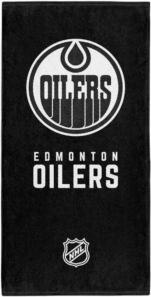 Edmonton Oilers osuška Classic black - Edmonton Oilers povlečení, ručníky, deky
