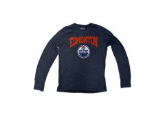 Pánské tričko Edmonton Oilers NHL Triblend Long Sleeve Shirt