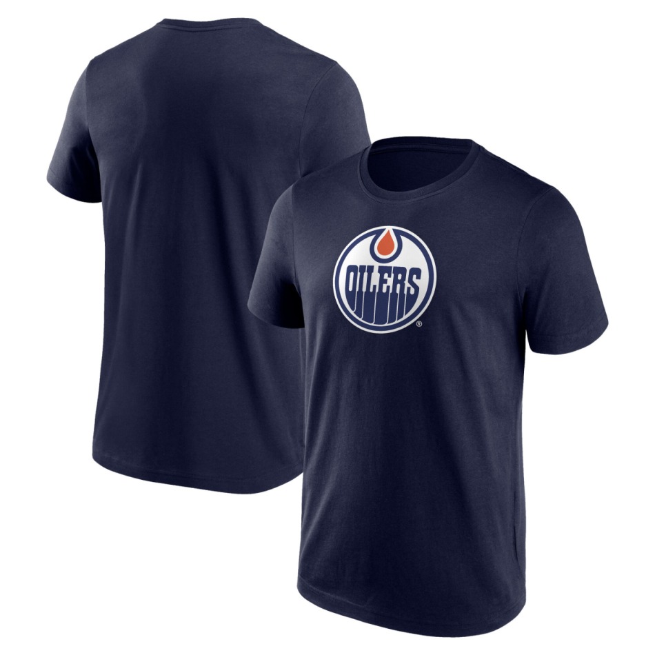 Edmonton Oilers pánské tričko Primary Logo Graphic T-Shirt - VALUE - Edmonton Oilers trička, polo trička, košile