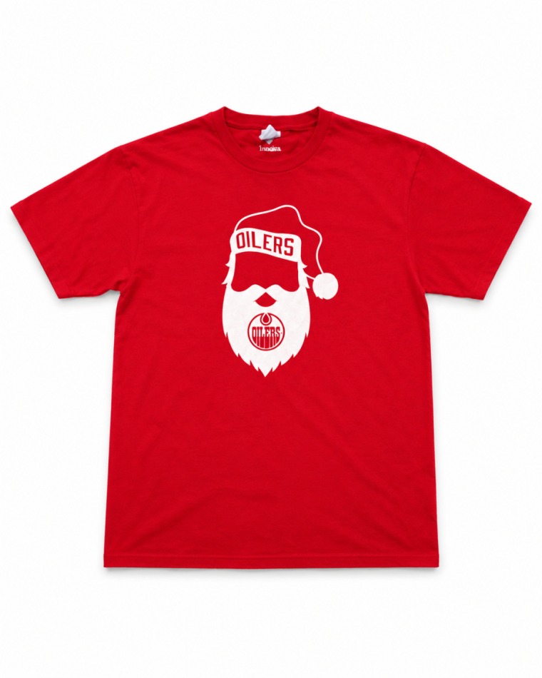Edmonton Oilers pánské tričko NHL Santa Animation