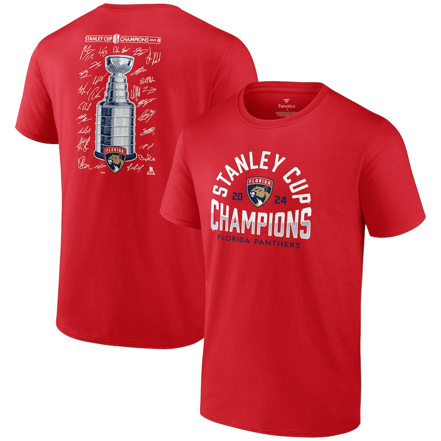 Florida Panthers pánské tričko 2024 Stanley Cup Champions Signature Roster - Florida Panthers stanley Cup 2024