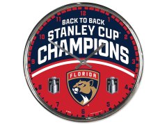 Florida Panthers nástěnné hodiny 2025 Stanley Cup Champions Chrome