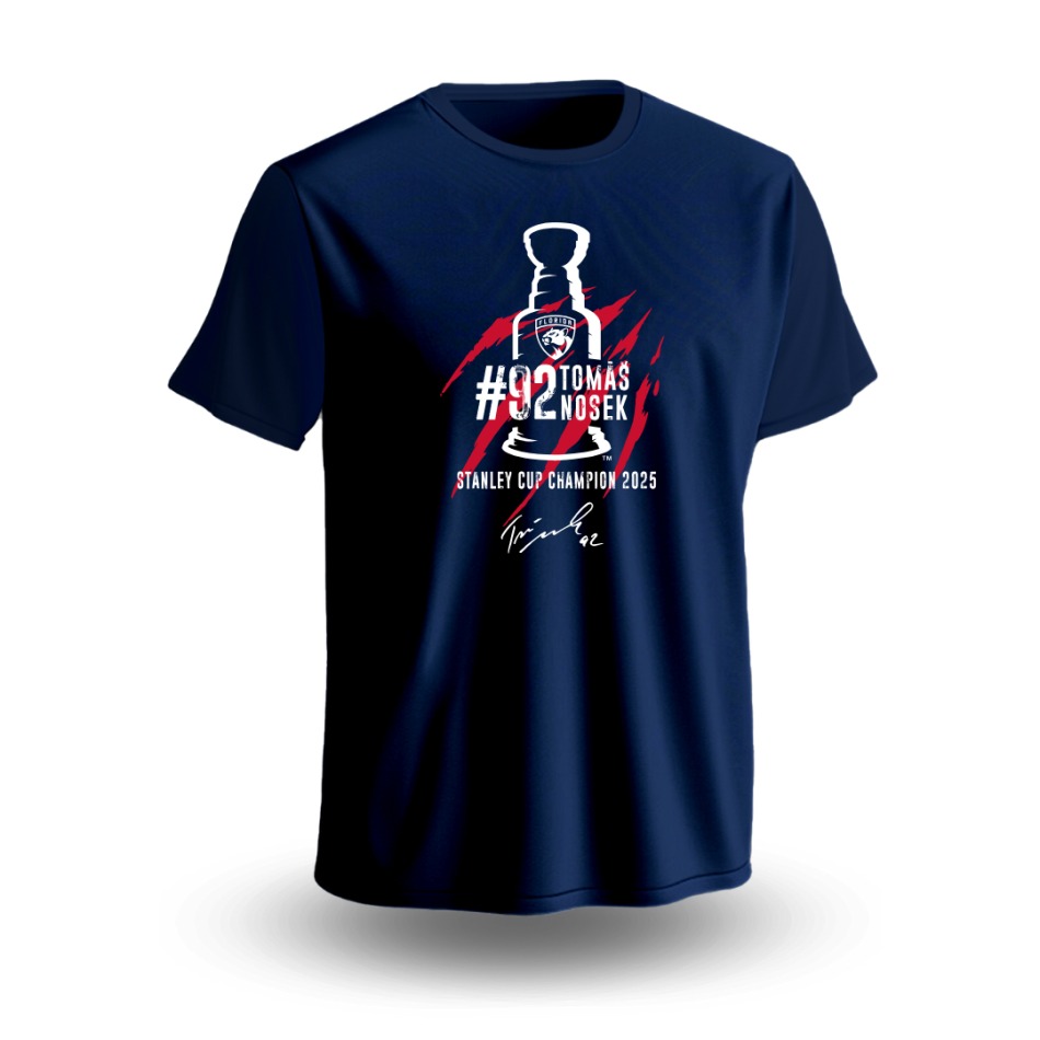 Florida Panthers dětské tričko Tomáš Nosek #92 Stanley Cup Champion 2025 Navy - Florida Panthers stanley Cup 2025