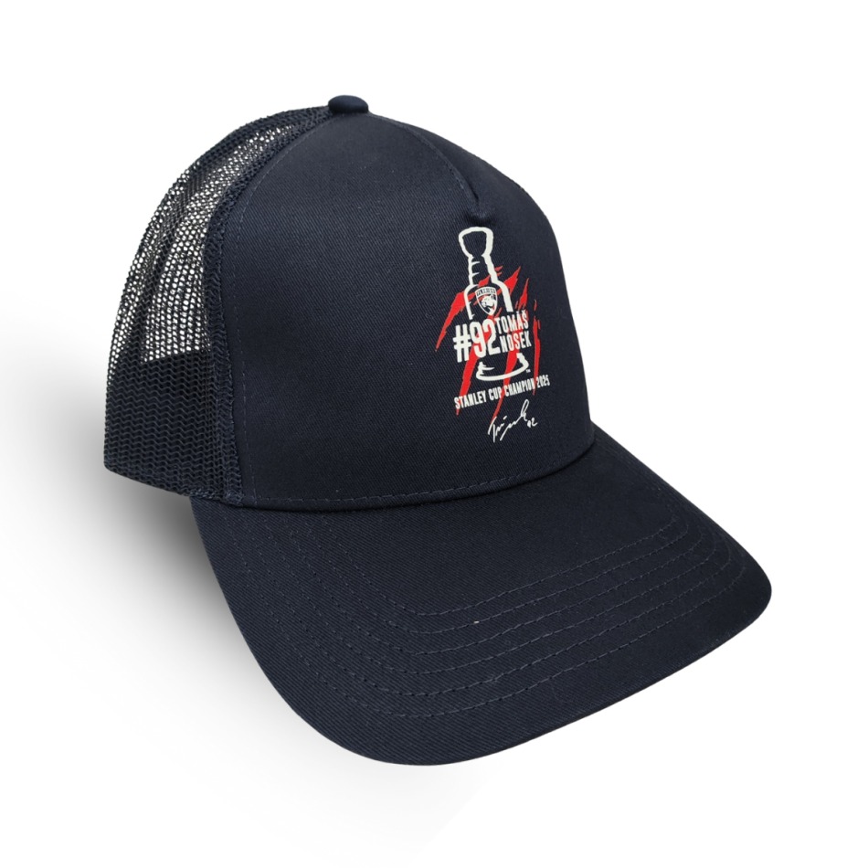 Florida Panthers čepice baseballová kšiltovka Tomáš Nosek #92 Stanley Cup Champion 2025 navy - Florida Panthers stanley Cup 2025